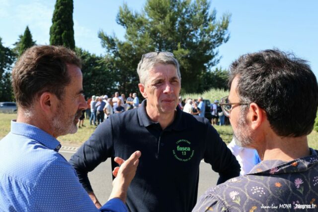 Cyril Mares, Costières de Nimes • Christophe Jouffre FNSEA13 • Jean-Luc Moya • 2 Degrés Communication